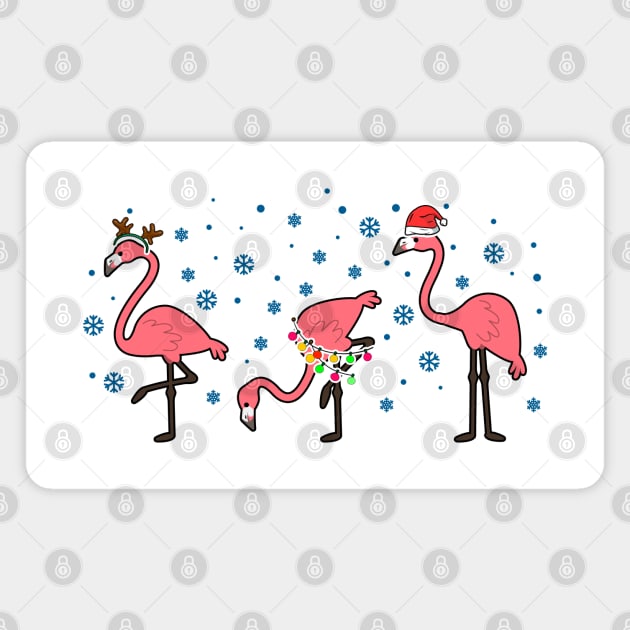 Funny Christmas Men Kids Women Flamingo Ugly Christmas Magnet by KsuAnn